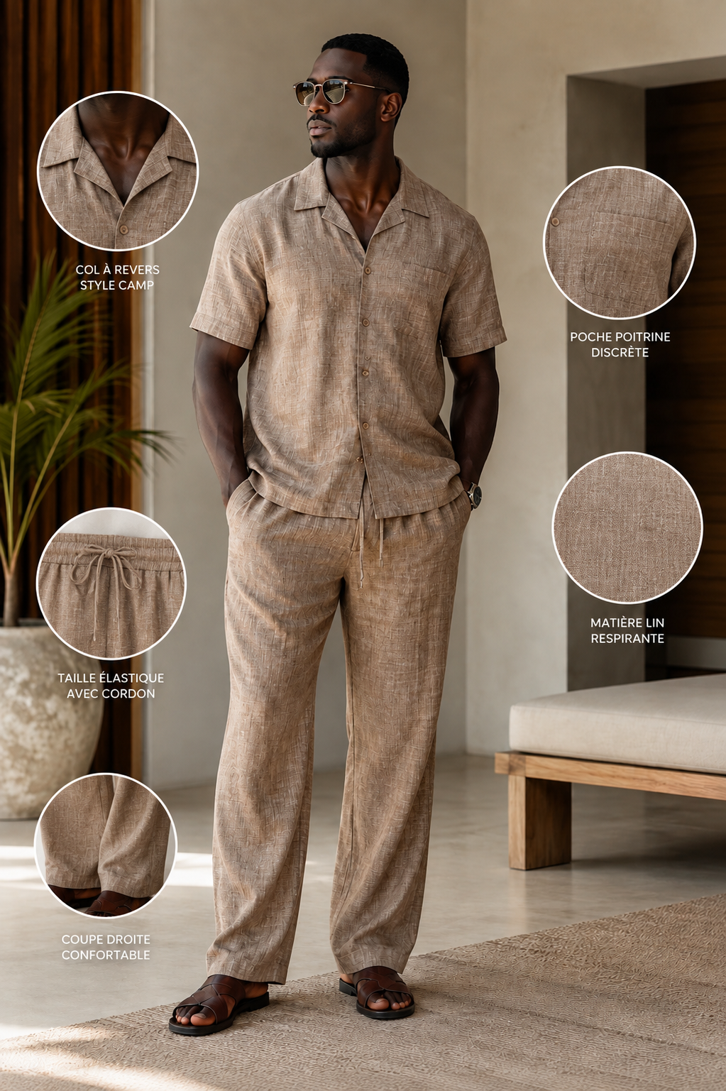 Ensemble Lin Homme – Chemise & Pantalon