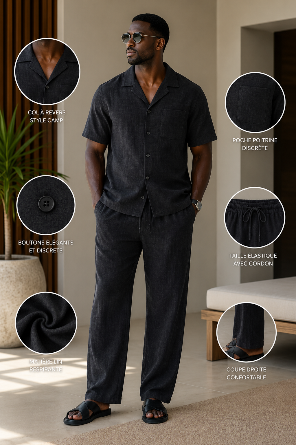 Ensemble Lin Homme – Chemise & Pantalon