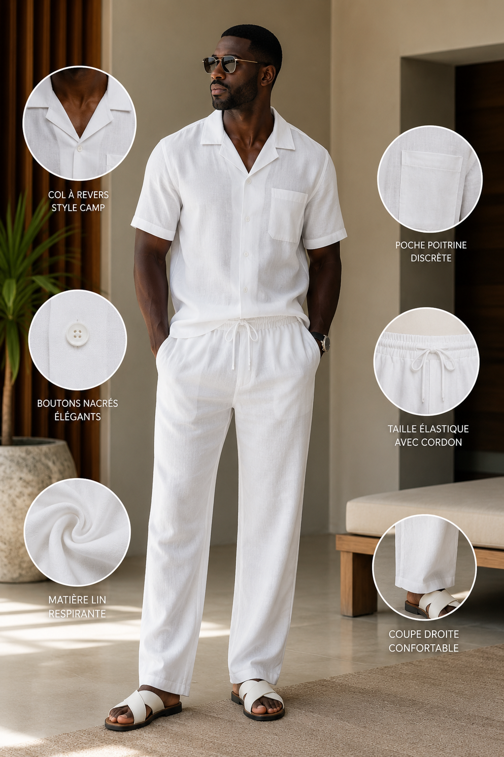 Ensemble Lin Homme – Chemise & Pantalon